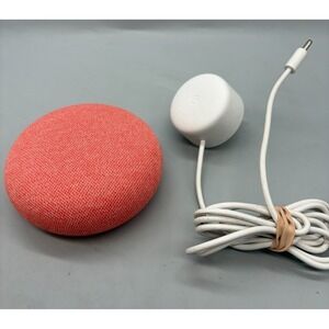 Google Nest Mini (Gen 2) (H2C) Smart Speaker & Cable - Coral - Tested